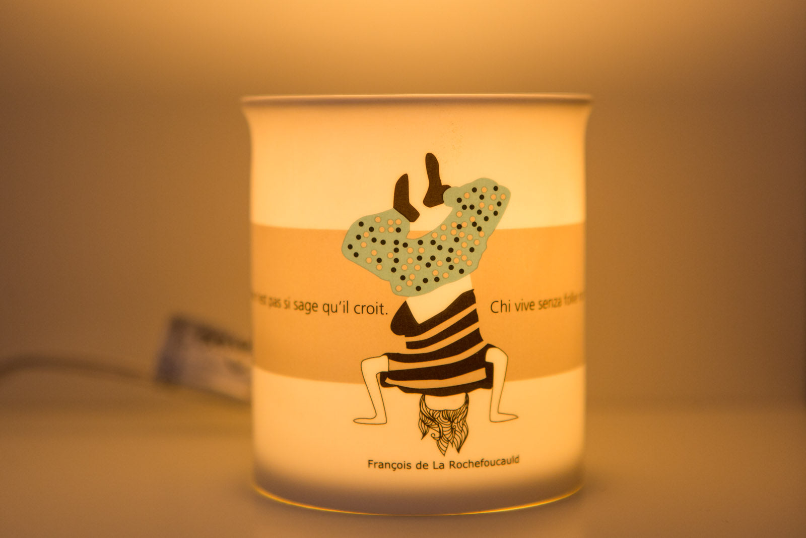 Lampada letteraria - Chi vive senza follie non è saggio come crede (in Italiano e in originale in Francese) Francois de La Rochefoucauld